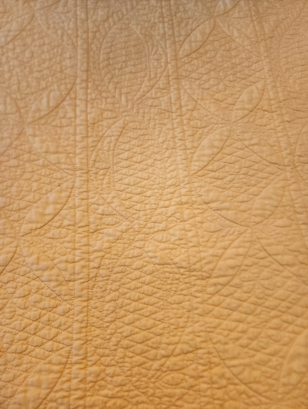 Pottery Barn Hanna Quilt Buttercup Size Full/queen Cotton Linen Medallion Print